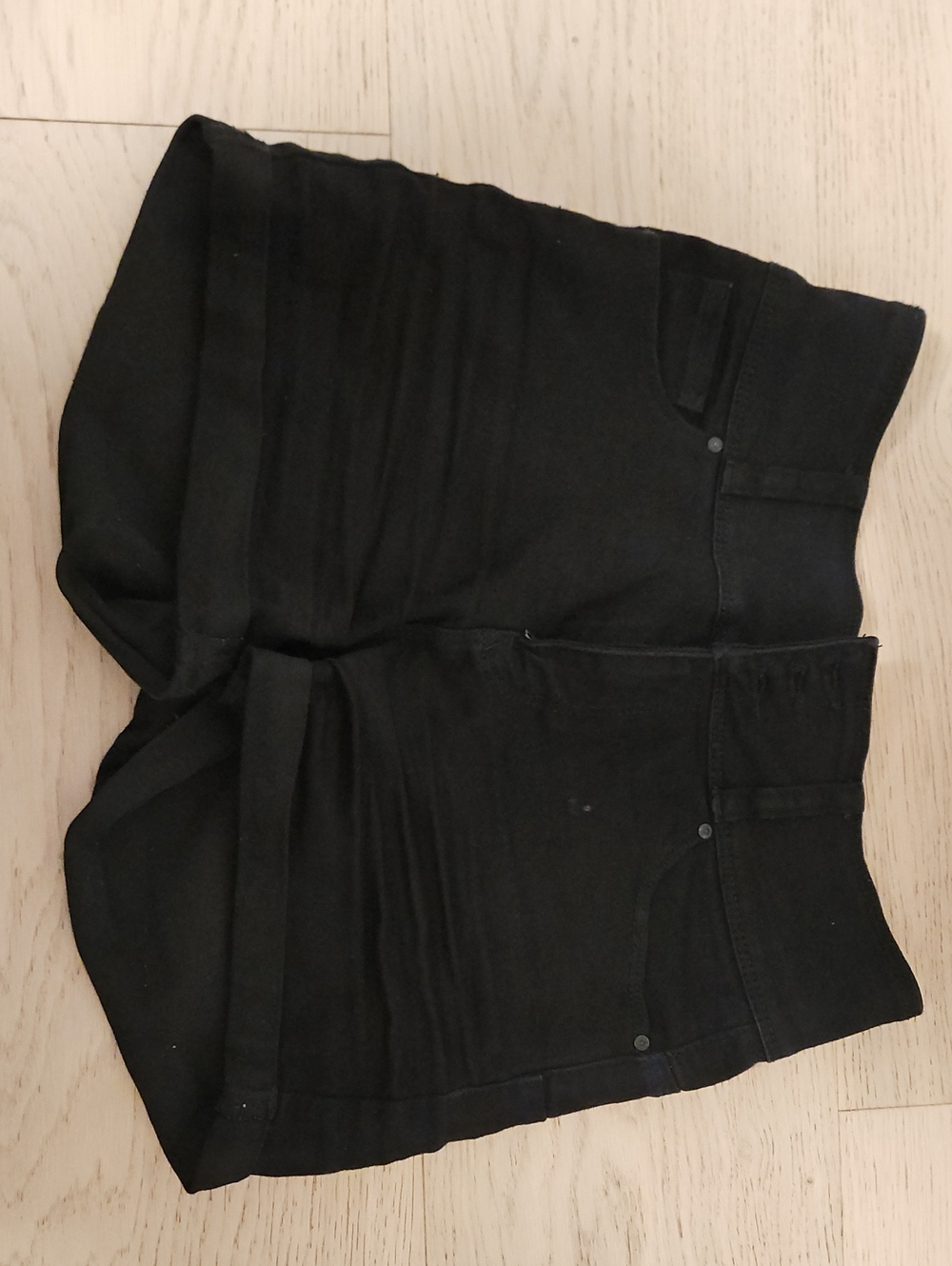 Wax Jean Black High-Waist Women's Shorts